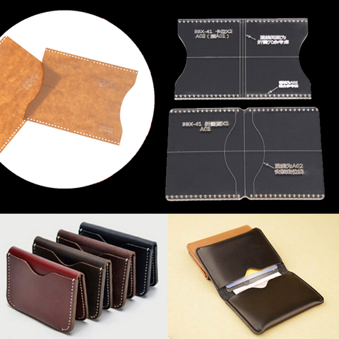 Acrylique clair modèle artisanat ensemble bricolage artisanat pour cuir portefeuille sac modèle de haute qualité ► Photo 1/6