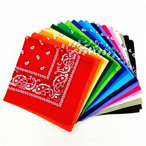 Lot de 12 Bandanas en Polyester et coton pour femmes, fleurs de cajou, style Hip-hop, pochette, tête carrée, foulard, bracelet, mouchoir, hommes ► Photo 1/6