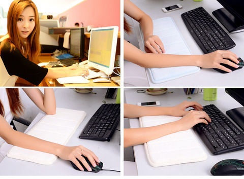 Tapis de clavier antidérapant en coton Ultra mémoire, absorbant la transpiration, idéal pour le poignet ou le coude d'un ordinateur de bureau ► Photo 1/1