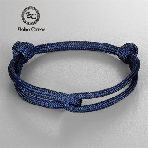 Bobo couverture coloré survie corde bracelet à breloques hommes amant chanceux Wrap qualité Bracelets femmes Couple cheville homme livraison directe ► Photo 1/6