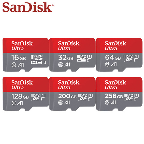 Carte Flash d'origine SanDisk 200 go carte mémoire 256 go carte Micro SD 32 go Class10 16 go carte TF 64 go 128 go A1 U1 Max 98 mo/s ► Photo 1/6