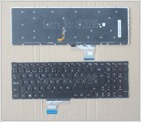 Clavier SP espagnol rétroéclairé, sans cadre, pour ordinateur portable Lenovo Y50 Y50-70 Y50-70A Y50-70AM-IFI ► Photo 1/3