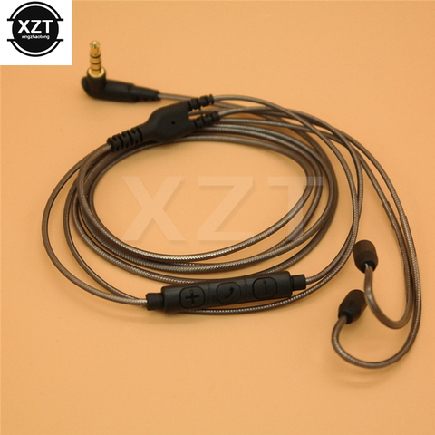 Câble pour écouteurs Shure SE215 SE425 SE535 SE846 UE900, câble de remplacement MMCX, avec micro, pour iphone Samsung ► Photo 1/6