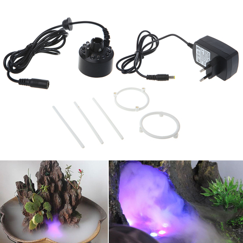 Création de brouillard Super ultrasonique en métal, 12led, 20mm, brumisateur, nébuliseur, fontaine d'eau, prise ue ► Photo 1/6