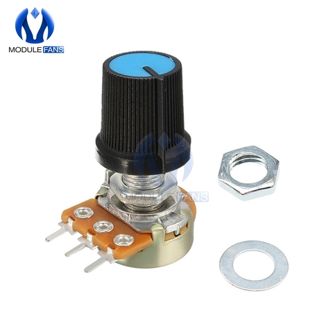 5 pièces WH148 résistance linéaire cône rotatif potentiomètre capuchon bouton 1K 2K 5K 10K 20K 50K 100K 250K 500K 1M Ohm pour Arduino ► Photo 1/6