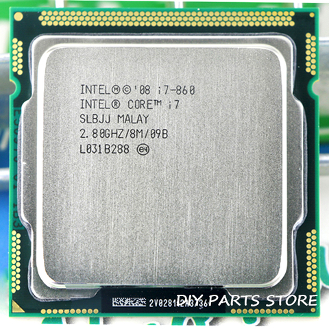 Processeur Intel Core I7 860 I7-860 I7 2.9GHz/ 8 mo, prise LGA 1156, mémoire avancée: DDR3-1066, DDR3-1333 ► Photo 1/2