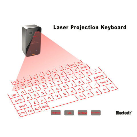 Clavier de Projection virtuelle sans fil, clavier Laser Bluetooth, Portable, pour Iphone, Android, Ipad, tablette PC ► Photo 1/6