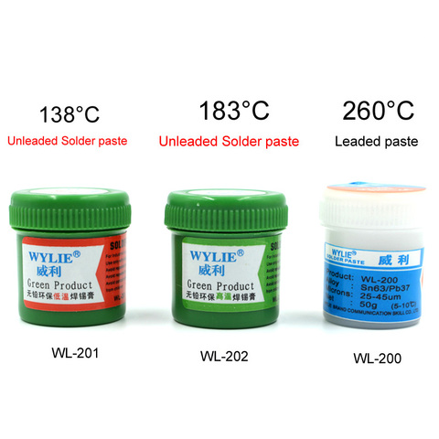 WYLIE pâte à souder sans plomb pour iphone téléphone Mobile plantation d'étain basse température 138 degrés étain plantation soudure réparation ► Photo 1/1