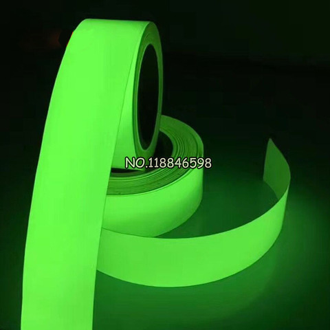 Vinyle Luminescent en PVC pour transfert de chaleur, Film brillant dans le noir (2cm/3cm/5cm x 100cm) test d'échantillons de haute qualité ► Photo 1/4