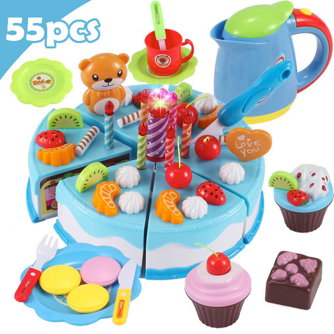 Acheter Jouets Bricolage Faire Semblant De Couper Des Fruits Gateau D Anniversaire Cuisine Jouets Jouet Colore Cadeau D Anniversaire Pour Filles En Ligne Alitools