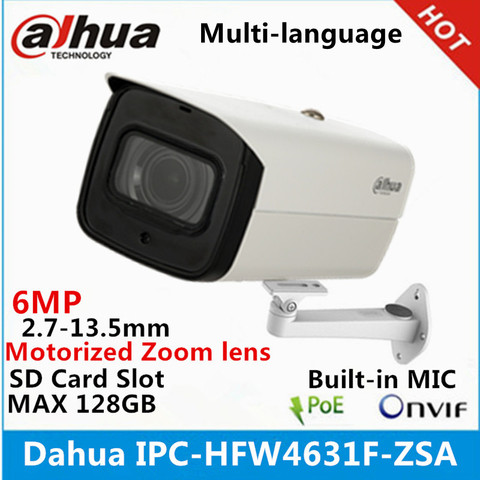 Dahua IPC-HFW4631F-ZSA 6Mp caméra IP 2.7-13.5mm lentille motorisée varifocale intégrée fente pour carte SD et micro IR caméra pistolet de 80 mètres ► Photo 1/4