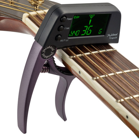 Accordeur de guitare multifonctionnel 2-en-1 Capo de guitare TCapo20 avec LCD pour guitare acoustique basse électrique en alliage d'aluminium ► Photo 1/6