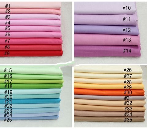 Délicat jaune/rose/vert/bleu/rouge couleur unie 100% coton Quilting tissu vêtements maison Textile literie couture poupée tissu bricolage ► Photo 1/6