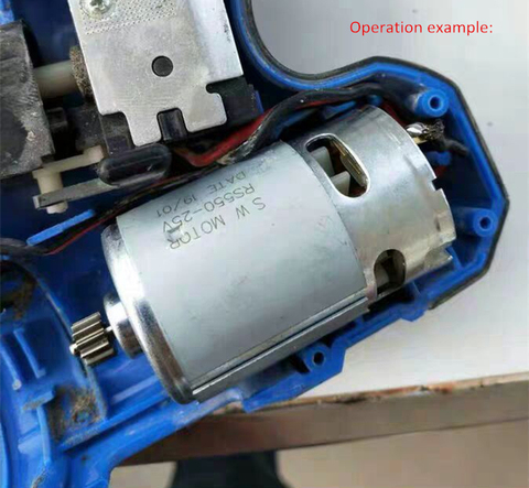 Perceuse électrique à moteur en cuivre, perceuse électrique à main au lithium, entretien de remplacement 10.8V 12V 14.4V 16.8V 18V 21V 25V R550 DC général ► Photo 1/6