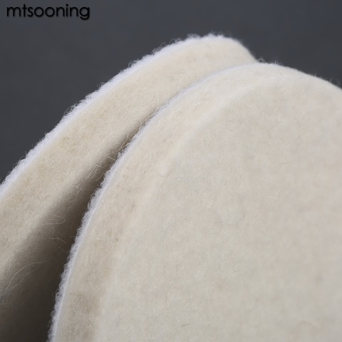 Mtsooning – tampon de polissage en laine, 3 pouces, 75mm, 2 pièces, pour disque de polissage, pour perceuse, outil rotatif Dremel ► Photo 1/6