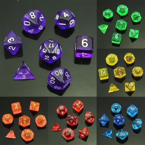 1 ensemble de 7 dés dés D4 D6 D8 D10 D12 D20 pour Jeu De Plateau De Dés ► Photo 1/6