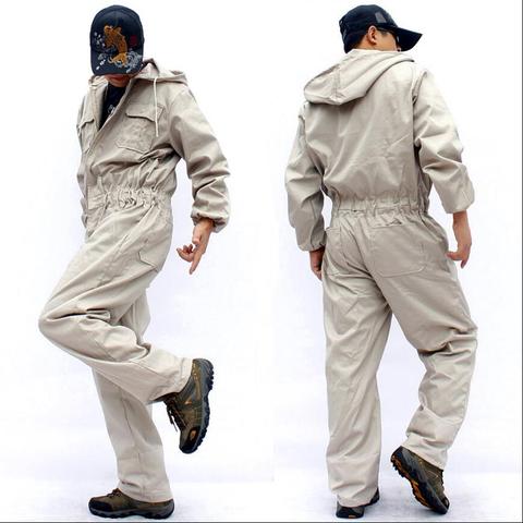 S-4xl automne et hiver hommes décontracté à capuche une pièce combinaison ample grande taille à manches longues vêtements de travail uniformes salopette ► Photo 1/6