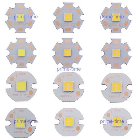 Émetteur LED, Cree XHP50 6V 12V 6500K, blanc froid 5000K, blanc neutre 3000K, blanc chaud 2546lm 19W J2 Dide on 16mm 20mm PCB en cuivre ► Photo 1/6