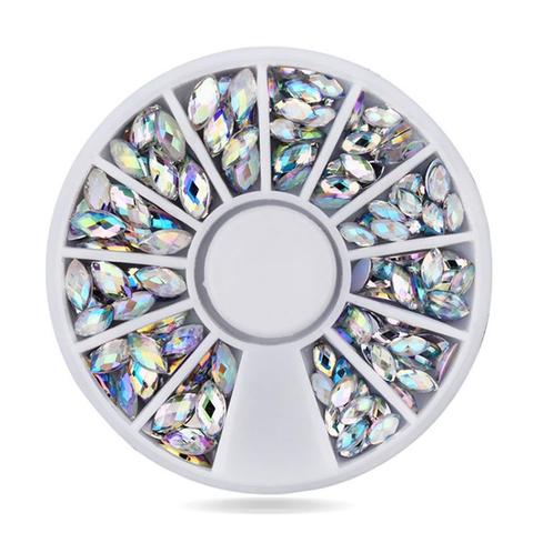 DIY AB ellipse Acrylique oeil de Cheval En Cristal Ongles Glitter Nail Strass nail art décorations Outils de Maquillage ► Photo 1/3