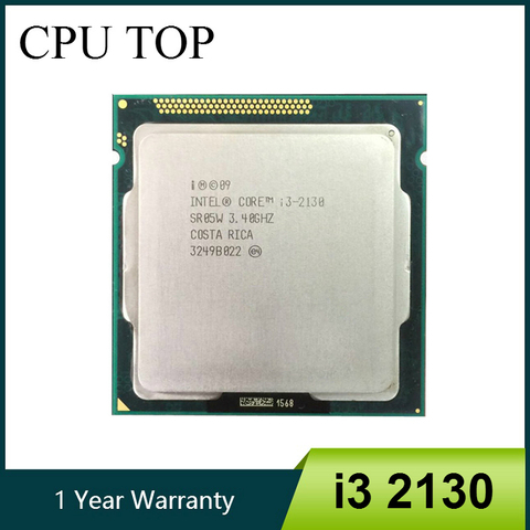 Intel Core i3 2130, 3.4GHz, double Core, prise LGA 1155, H2 processeur d'unité centrale, SR05W ► Photo 1/2