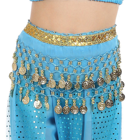 Ceinture de pièce de monnaie pour enfants, écharpe de hanche, Costume de danse Bollywood, 6 couleurs, livraison gratuite, nouvelle collection 2022 ► Photo 1/6