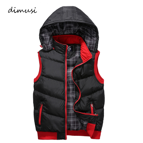 DIMUSI hommes gilets printemps hiver hommes mode sans manches vestes hommes coton rembourré gilets hommes épaissir marque gilets 5XL, YA767 ► Photo 1/6