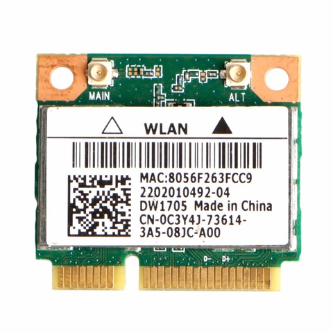 Mini carte sans fil Intel Qualcomm Atheros, wi-fi CN-0C3Y4J, pour Dell DW1705 ► Photo 1/6