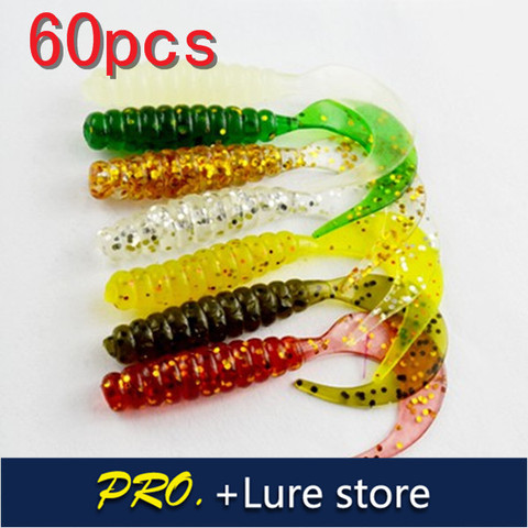 Lot d'appâts artificiels souples pour la pêche, pack de leurres pour attraper des poissons, 4cm, 60 pièces, livraison gratuite ► Photo 1/6