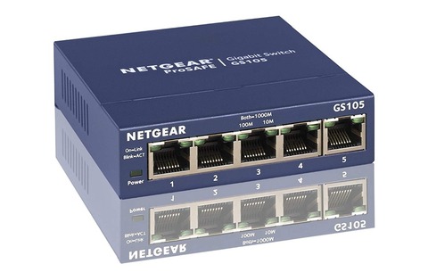 Netgear GS105 5-Port 10/100/1000 Gigabit Ethernet, Bande Passante 10 Gbps, Non Géré Commutateur De Bureau ► Photo 1/5