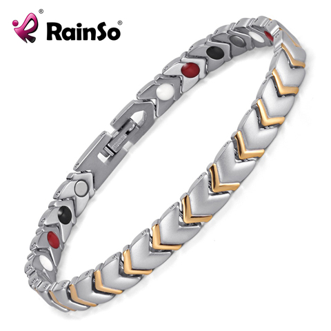 Rainso-Bracelet en titane Power pour femmes, bijoux avec 4 éléments magnétiques, accessoires pour Couples, OTB-034 2022 ► Photo 1/6