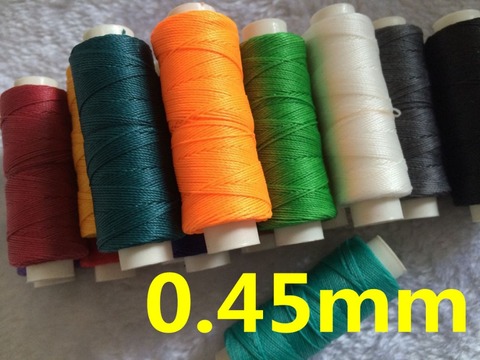 JH001 0.45mm 50 mètres de fil ciré pour la couture du cuir, fil de ficelle en cuir ciré ► Photo 1/1