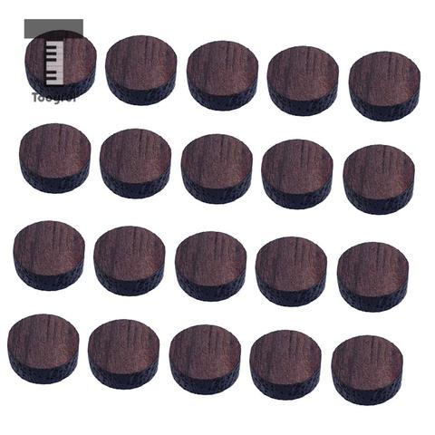 Tooyful 20 pièces palissandre forme ronde guitare électrique touche Fretboard points marqueur incrustation matériel 6x2mm ► Photo 1/6