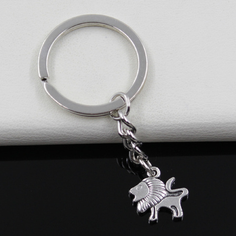 Porte-clés 16x15mm Lion pendentifs bricolage hommes bijoux voiture porte-clés porte-anneau Souvenir pour cadeau ► Photo 1/1