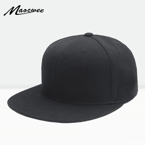 Casquette de Baseball à bouton-pression pour hommes et femmes, chapeau d'extérieur, réglable, style Hip Hop, noir, tendance, nouveauté, 2017 ► Photo 1/6