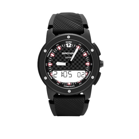 SPOVAN GEMINI-montre de Sport pour hommes, montre-bracelet à Double affichage, étanche, boussole LED, rétro-éclairé, pour l'escalade ► Photo 1/1