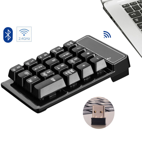 Mini clavier numérique USB sans fil, 2.4GHz, 19 touches, pour récepteur numérique, pour ordinateur Windows XP/7/8 ► Photo 1/6