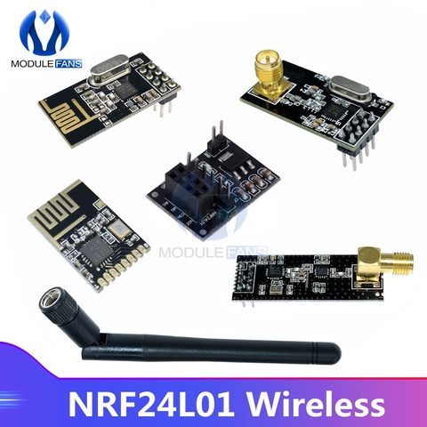 Carte de Module sans fil NRF24L01, microcontrôleur émetteur récepteur 8 broches 2.4GHz adaptateur de prise d'antenne pour Arduino ► Photo 1/6