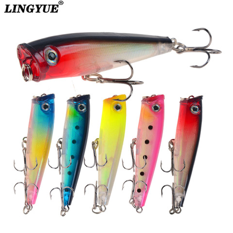 Petit leurre Popper pour la pêche en surface, appât artificiel idéal pour la truite, le poney, le Crankbait, Wobbler, 6.5cm/6.5g ► Photo 1/6