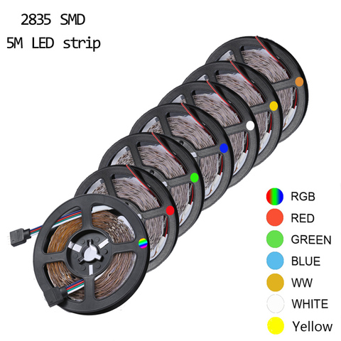 Bande lumineuse RGB Led 300, 1M 2M 3M 4M 5M, 3528 diodes, ruban lumineux étanche dc 12v,, flexible, lampe de décoration pour la maison, offre spéciale ► Photo 1/6