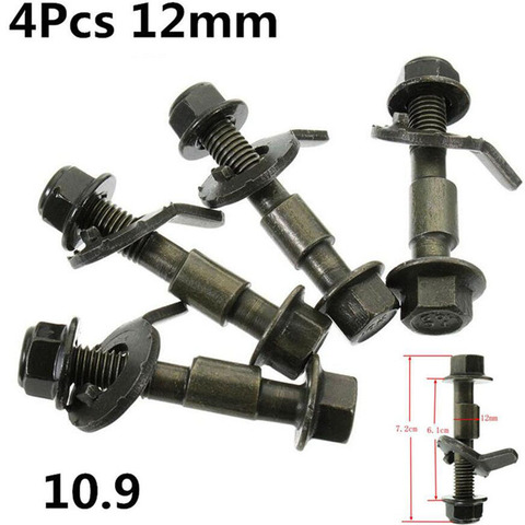 Boulon de carrossage pour alignement de roue, 12mm, outils de réparation pour voitures 10.9, 4 pièces/ensemble ► Photo 1/6