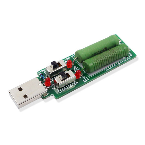 Livraison gratuite 10 pcs/lot résistance USB charge électronique avec interrupteur réglable 3 courant 5V testeur de résistance ► Photo 1/4