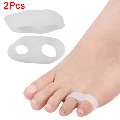 Séparateur de redresseur de pouce en Gel de Silicone, 1 paire, pour petit orteil, correcteur à Double boucle, soin des pieds, fournitures orthopédiques SK ► Photo 1/6