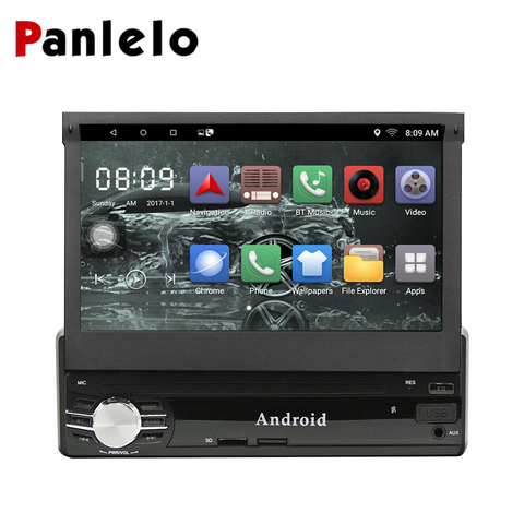 Panlelo-voiture multimédia 7 pouces | T1 1 Din, Android 8.1, Quad Core, unité de tête Android, Autoradio, lecteur Audio, Bluetooth ► Photo 1/1