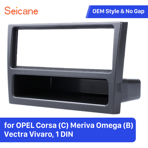 Seicane – Kit de garniture de cadre Audio CD pour OPEL Corsa (C) Meriva Omega (B) Vectra Vivaro Stero 1 Din ► Photo 1/6