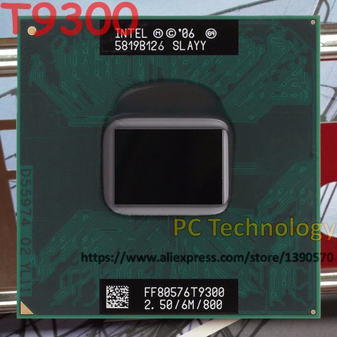 Processeur Intel Core 2 Duo T9300 SLAYY SLAQG 2.5 GHz 6 M 800 MHz CPU Socket P livraison gratuite (expédition sous 1 jour) ► Photo 1/1