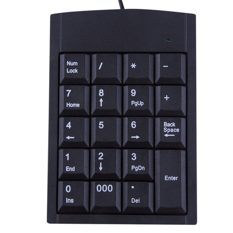 Mini USB Clavier USB Filaire Clavier Numérique Clavier Adaptateur 19 Touches pour PC Portable Windows 2000 XP Vista 7 ou Millennium Edition ► Photo 1/1