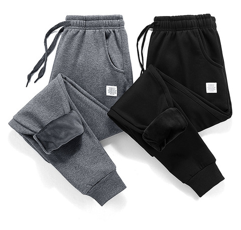 Pantalon de jogging en molleton épais pour homme, survêtement chaud en velours, en coton, collection automne-hiver 2022, M-4XL ► Photo 1/6