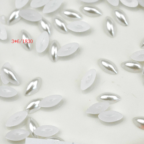 FLTMRH – perles d'imitation demi-oeil de cheval, 100 pièces de 3mm x 6mm, accessoires bijoux de Bracelet non poreux ► Photo 1/1