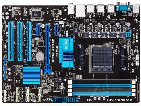 Carte mère d'origine pour ASUS M5A97 PLUS Socket AM3 DDR3 boards USB2.0 SATA3 970 carte mère de bureau ► Photo 1/3