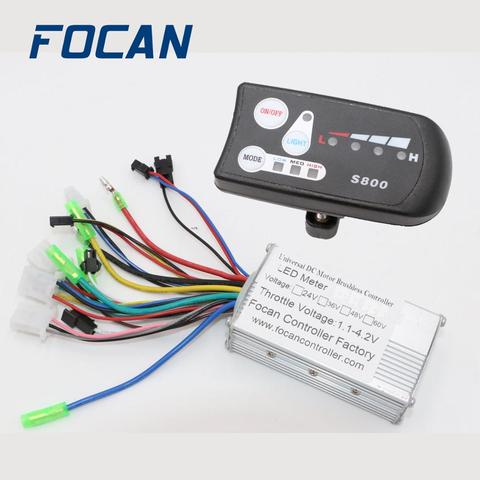 FOCAN – Kit de contrôle sans balais pour vélo et Scooter électrique, 250/350W, avec panneau d'affichage LED S800 ► Photo 1/1
